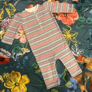 NWOT Ralph Lauren Striped Coverall Kids Size 6 Months RARE